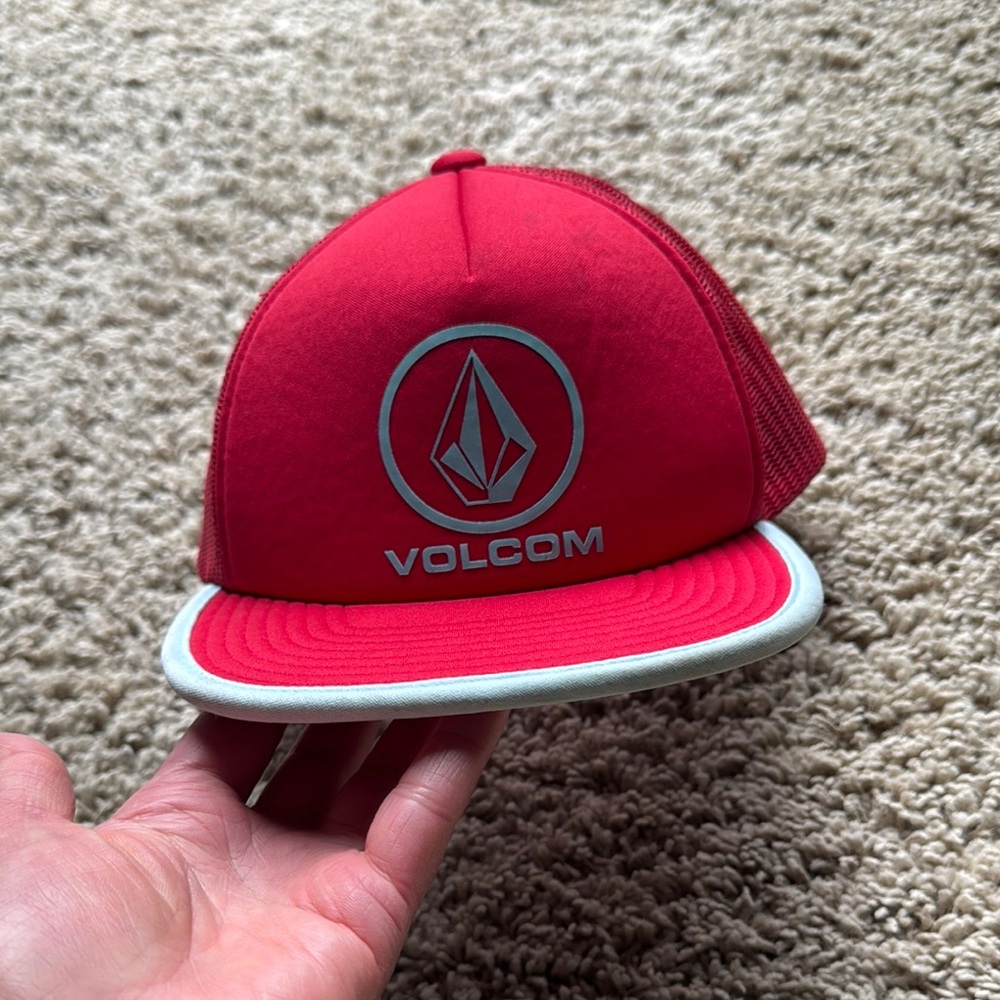 Boys Volcom Red Cap with Logo